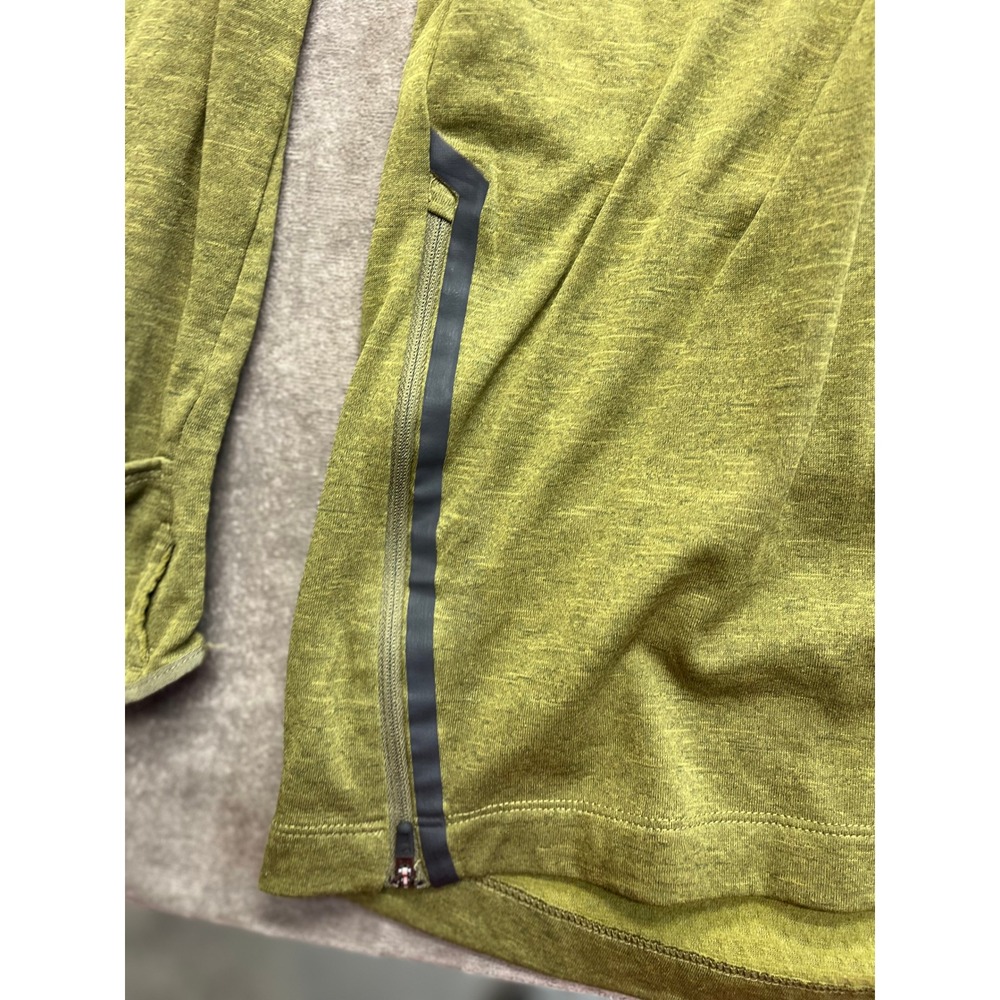 Nike Running Dri-FIT Mens XL Half Zip Pullover Olive Green Thermal Grid 4707 - Picture 2 of 5